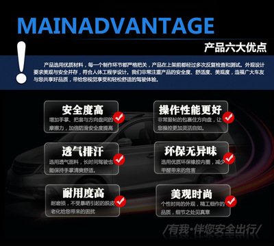 新款碳纖真皮方向盤套265頭層牛皮四季通用亞馬遜工廠直銷|威爵車飾 WJCS265【方向盤